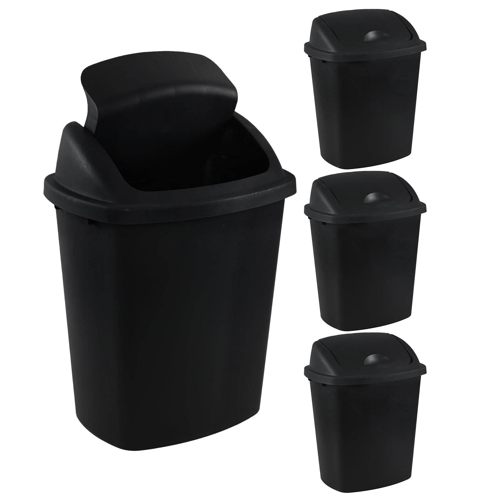 6 Gallon Swing Top Trash Can (4 Count)