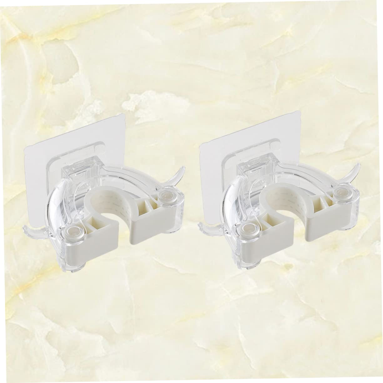 2pcs Mop Stand Broom Hanger Seamless Wall Mount Mop Holder Home Kitchen Bathroom Organizer