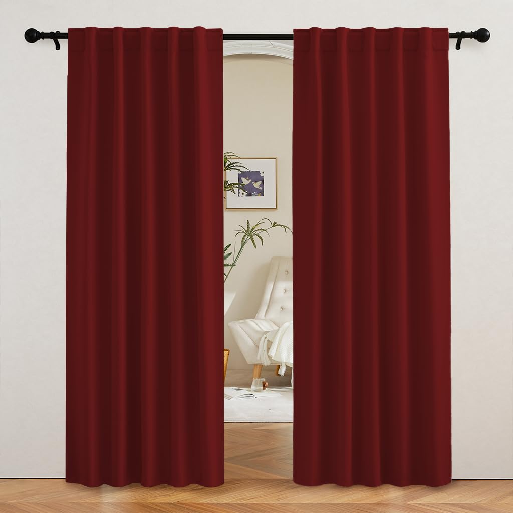 Blackout Curtains 80 inches Long for Bedroom Living Dining Room (2 Count)