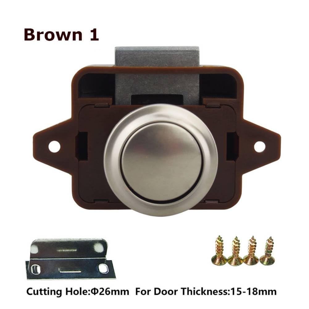Set of 5 Push Button Latch Cupboard for RV Camper Motor Home Caravan (5 Count)