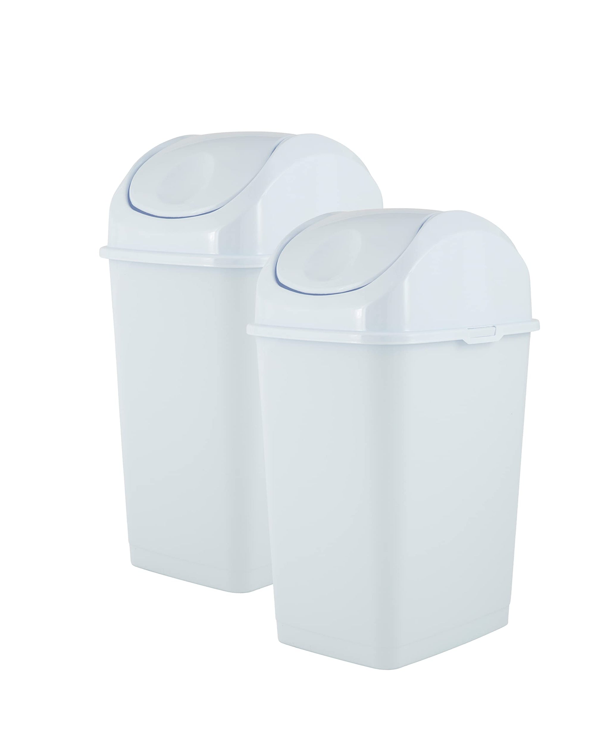 Small Plastic Trash Can with Swing Top Lid (2 Count)