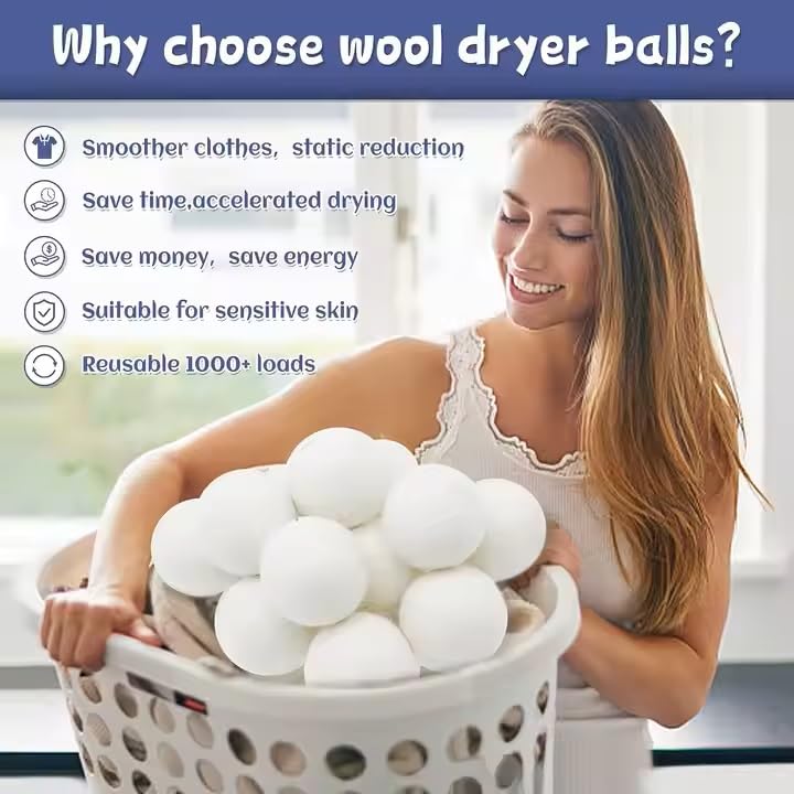 Organic Wool Dryer Balls (6 Count)