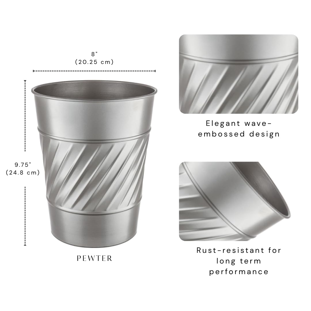 Metal Bathroom Trash Can
