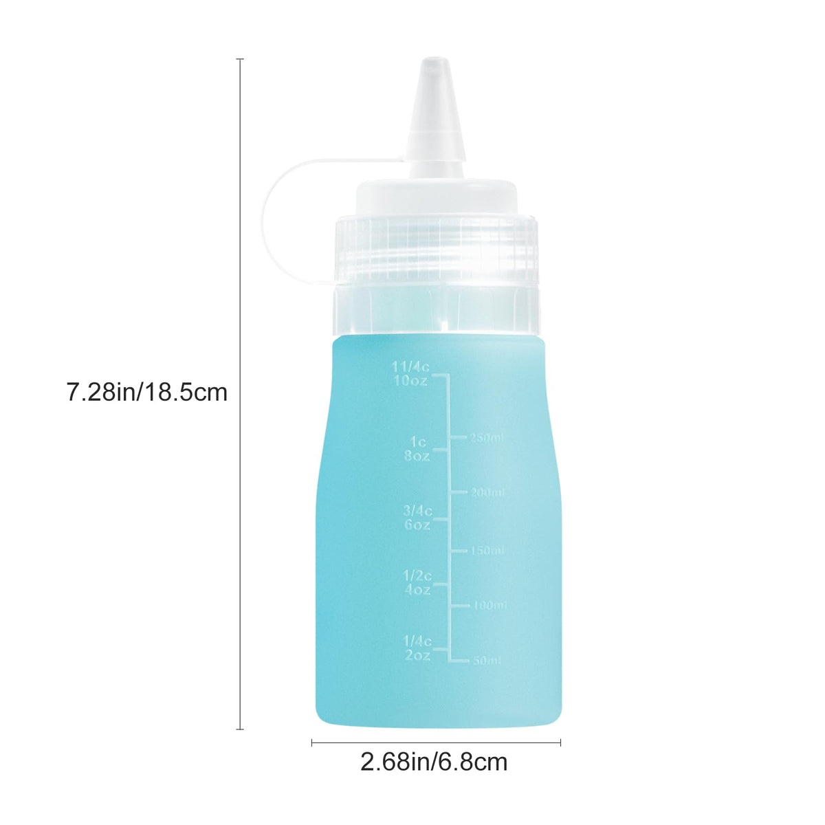 12 oz Silicone Squeeze Bottles for Sauces & Oil (4 Count)