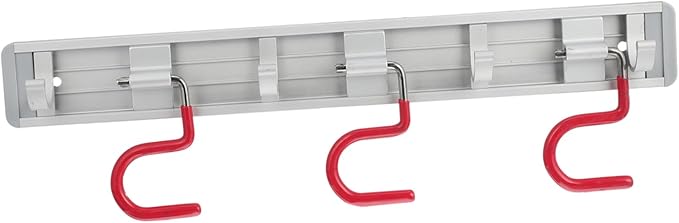 Space Aluminum Mop Clamp Wall Mounted Broom Gripper Mop Hanging Hook Heavy Duty Hooks Organizer