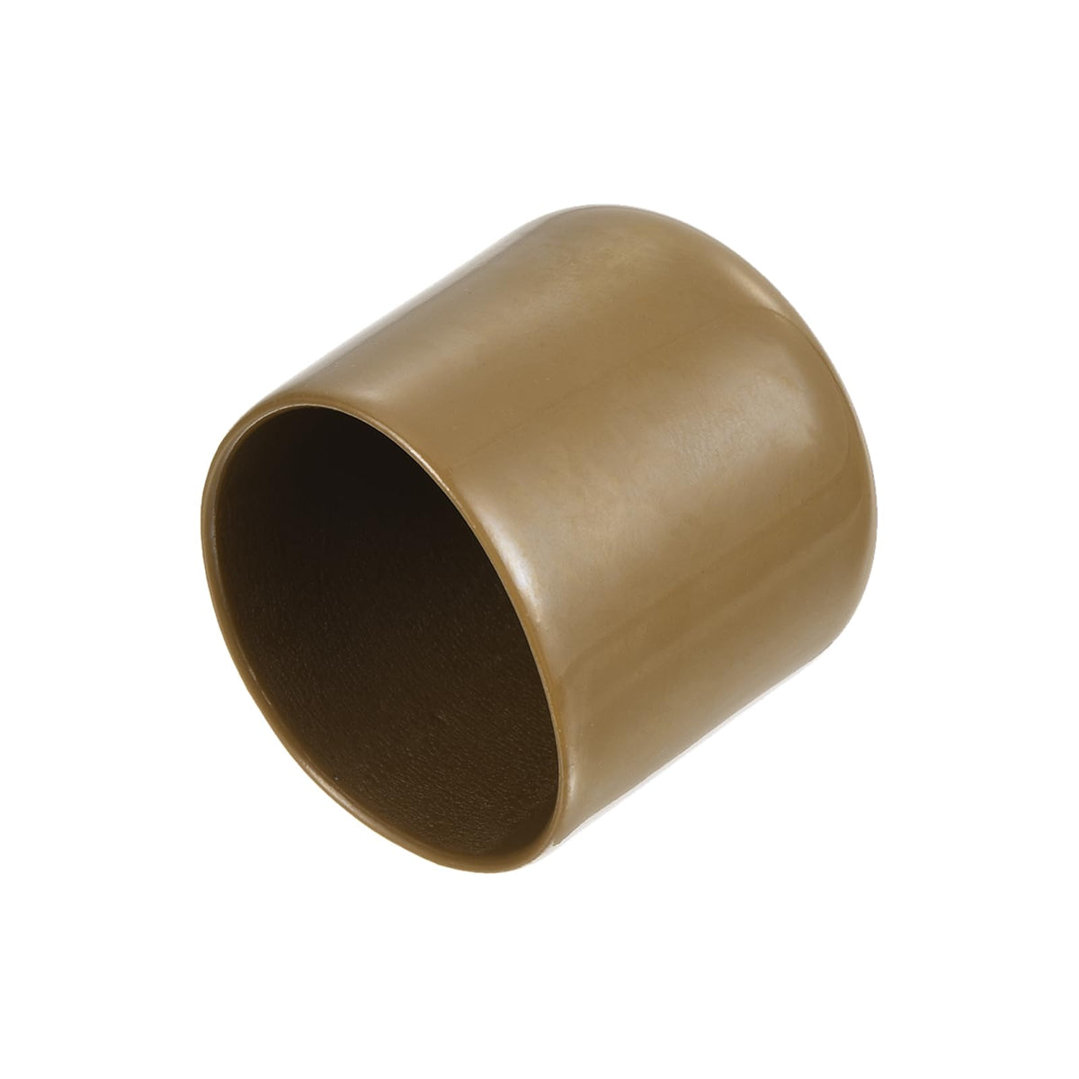 20pcs Rubber End Caps 34mm ID Vinyl PVC Round Tube Bolt Cap Cover Screw Thread Protectors Light Brown