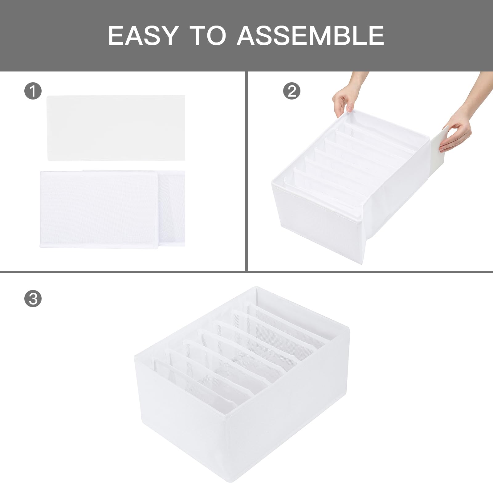 4 Pack Drawer Organizers for Clothing (4 Count)