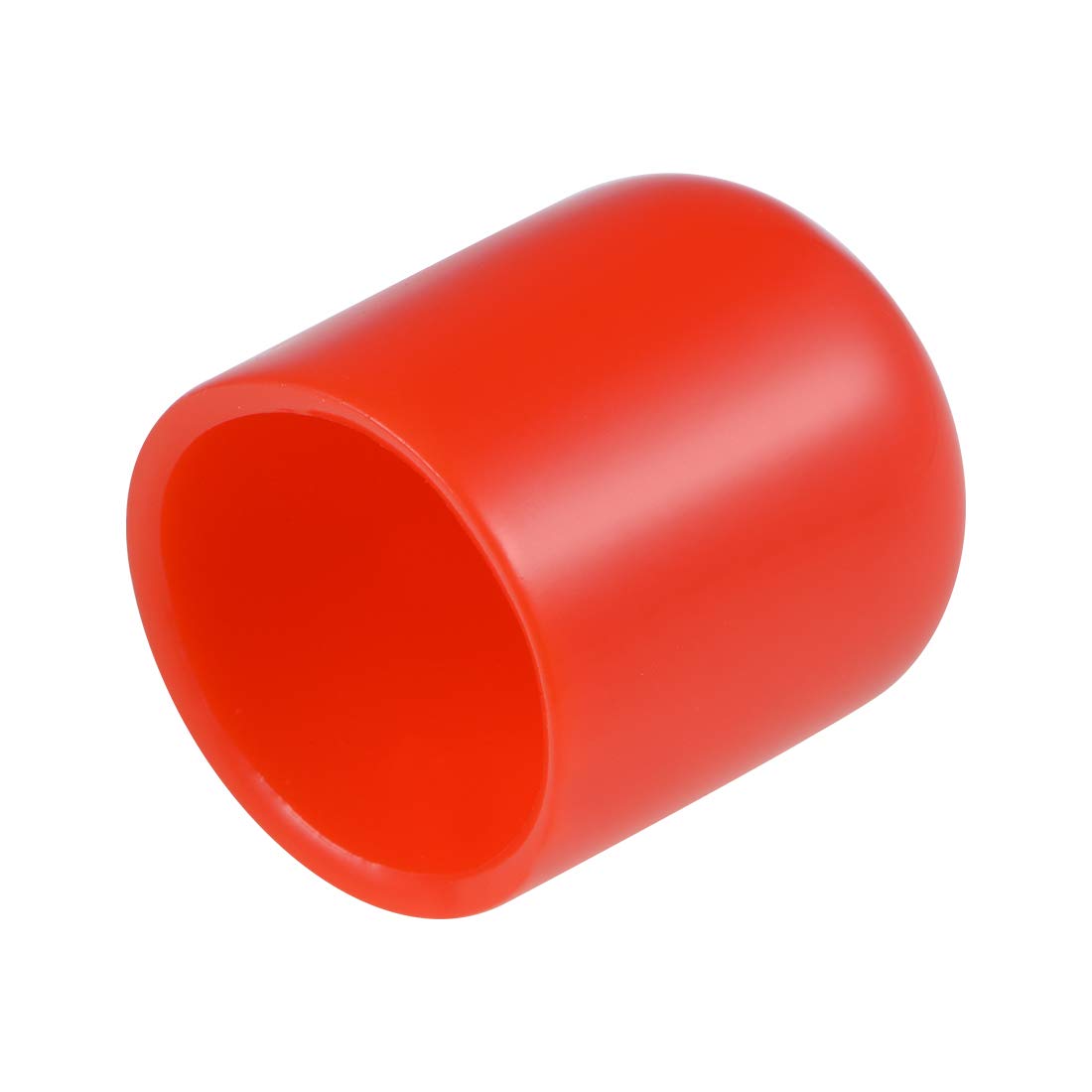 20pcs Rubber End Caps 19mm ID Vinyl Round Tube Bolt Cap Cover Thread Protectors Red (20 Count)