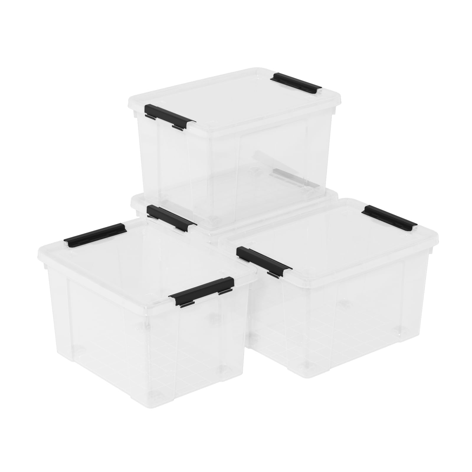 Set of 4 Storage Bins with Wheels (4 Count)