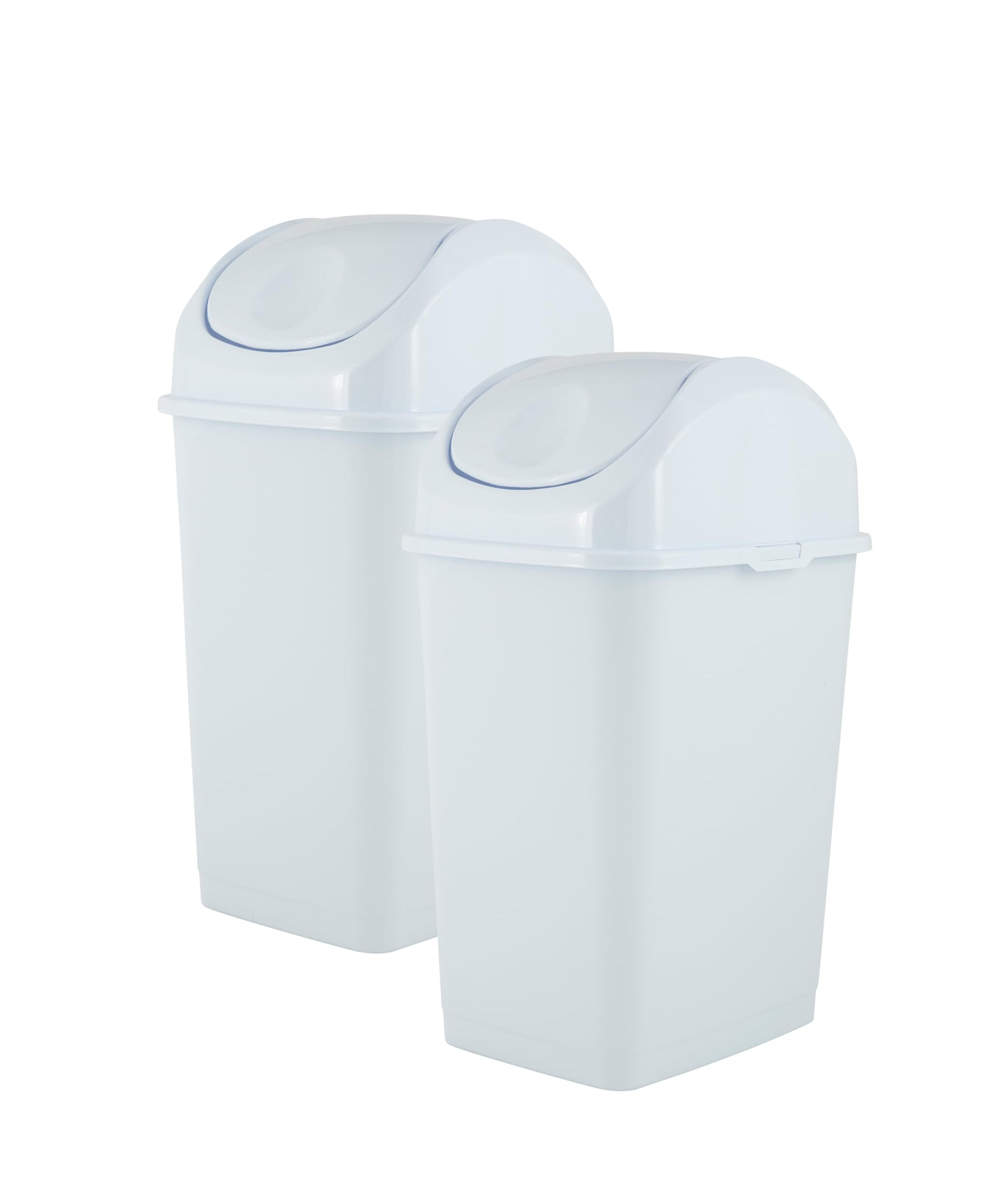 Medium Trash Can with Lid 4.5 Gallon Plastic Swing Top Garbage Can Slim Waste Bin for Under Sink