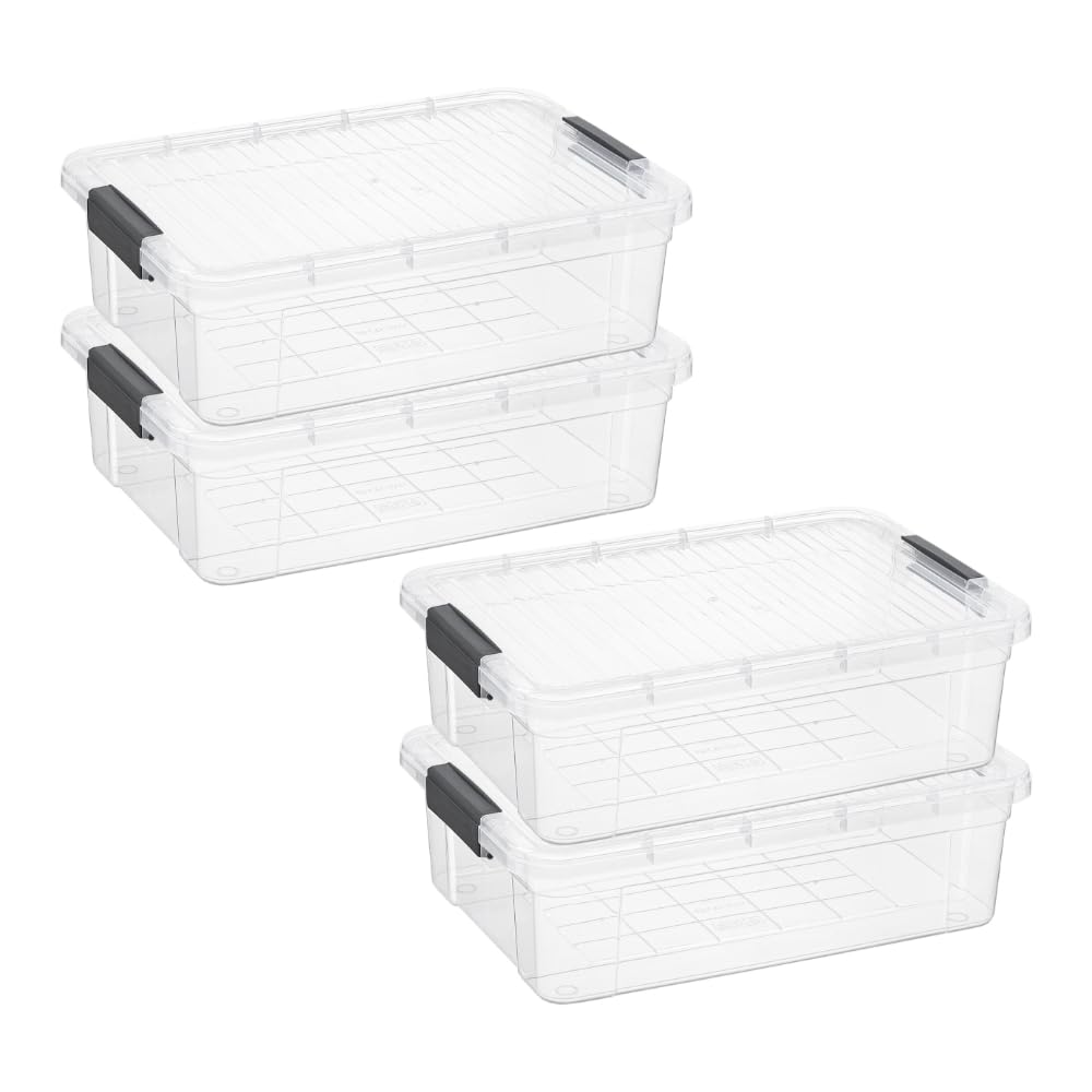 Storage Bins with Lids (4 Count)