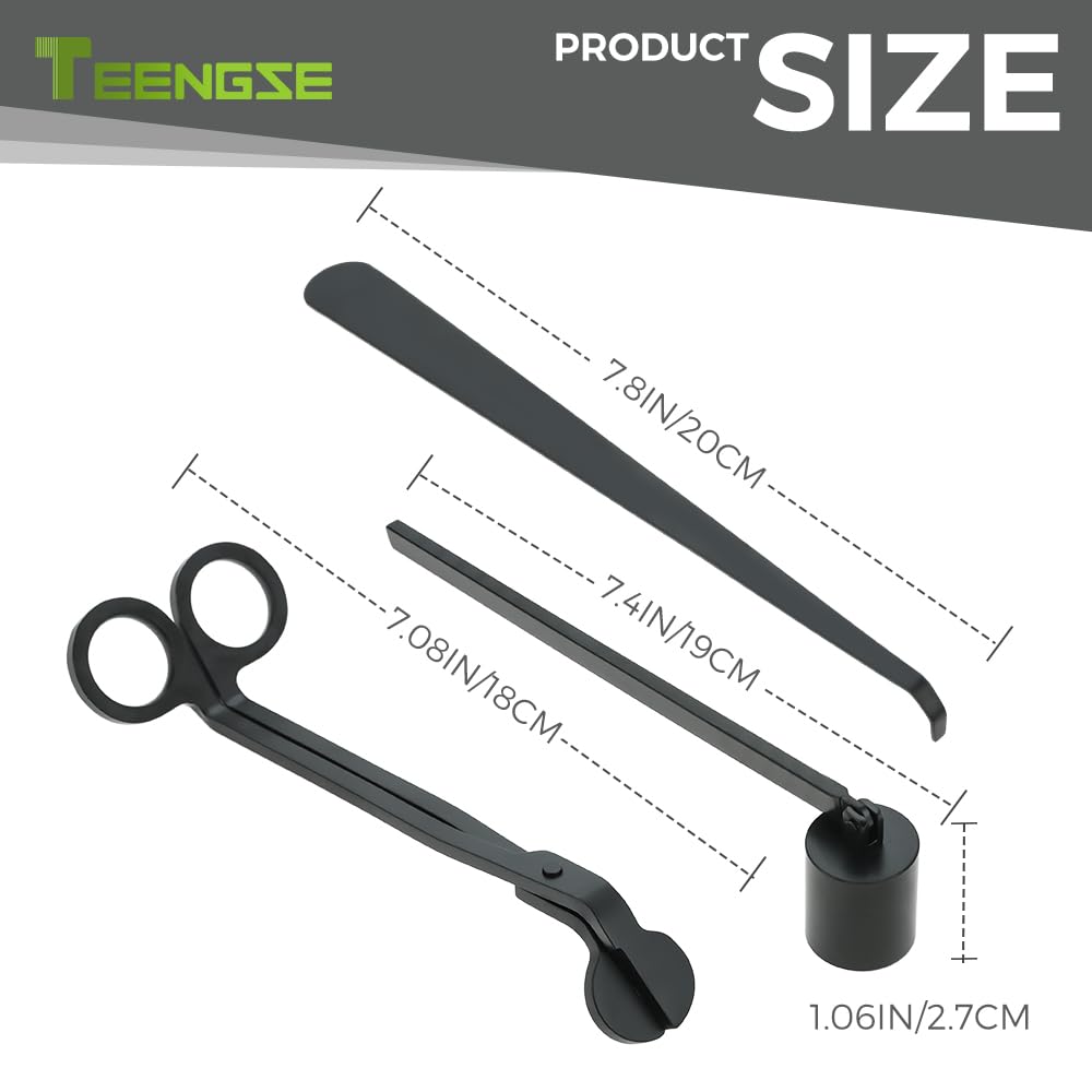 3 in 1 Black Candle Tool Kit