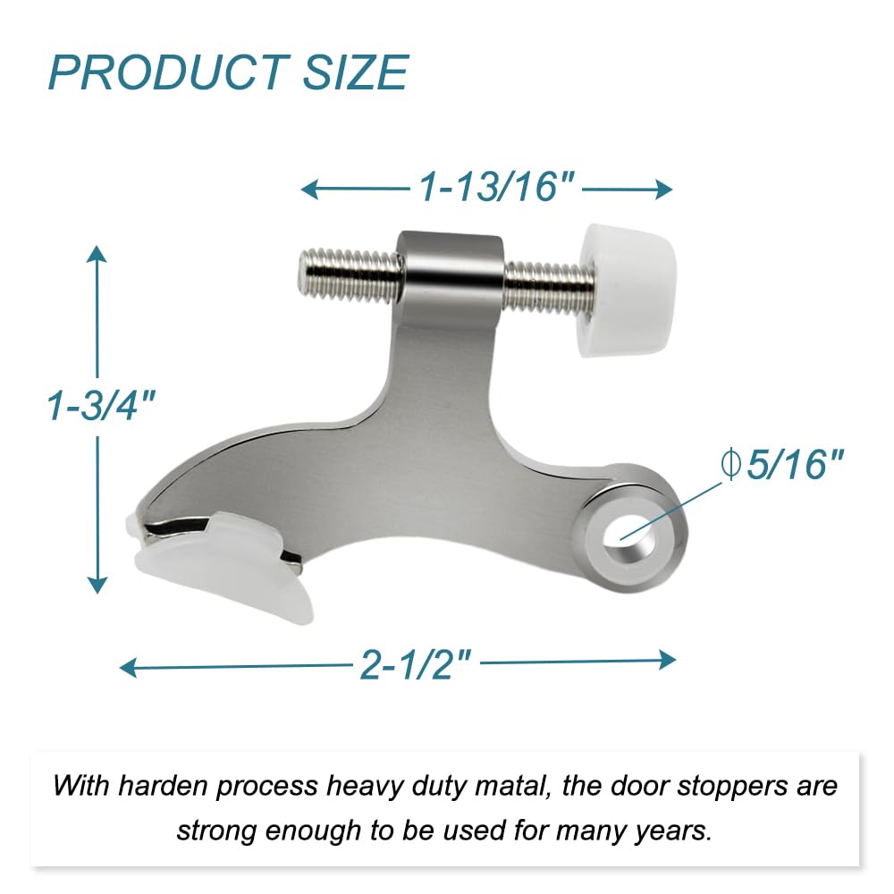 8 Pack Hinge Pin Brushed Nickel Door Stopper (8 Count)