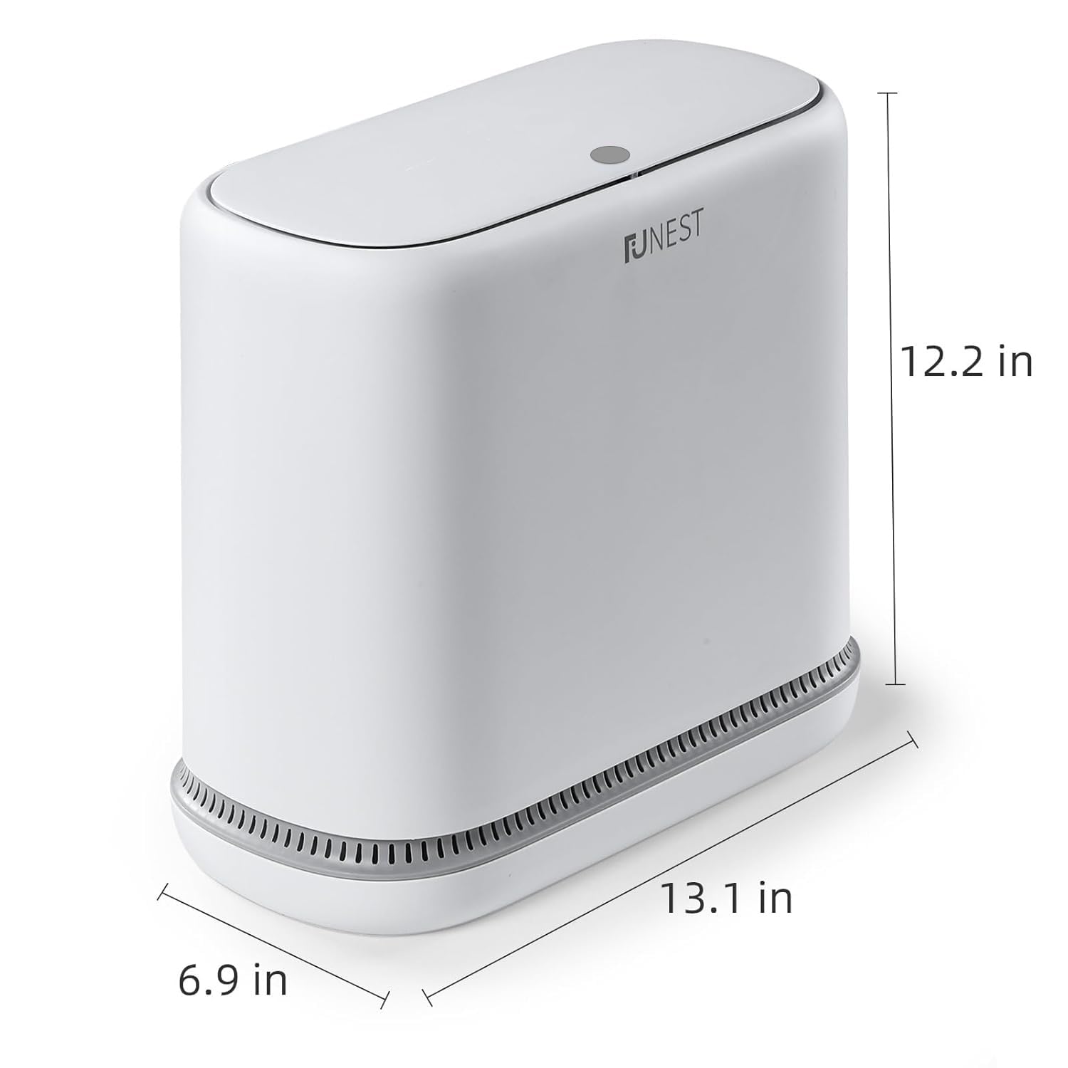 3.3 Gallon Bathroom Trash Can with Push Lid