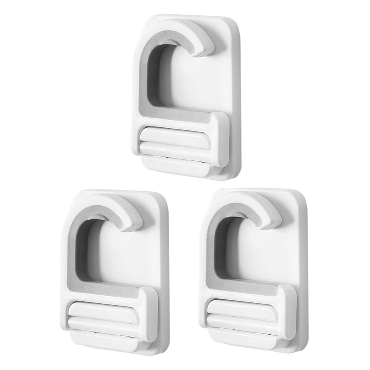 3pcs Punch Mop Holder Wall Mounted Broom Clips Multifunctional Mop Clip Organizer for Kitchen Bathroom Cleaning Supplies