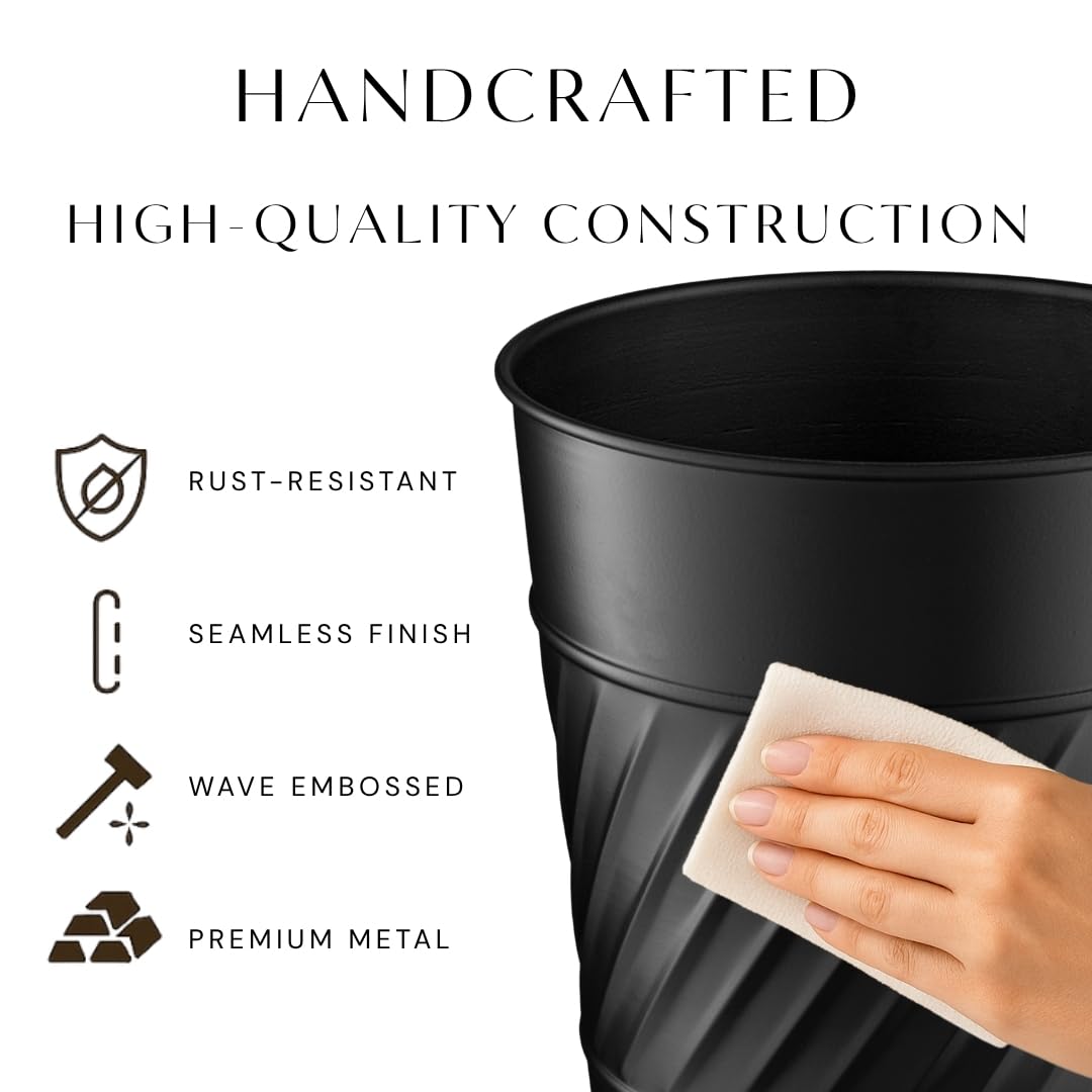 Metal Bathroom Trash Can
