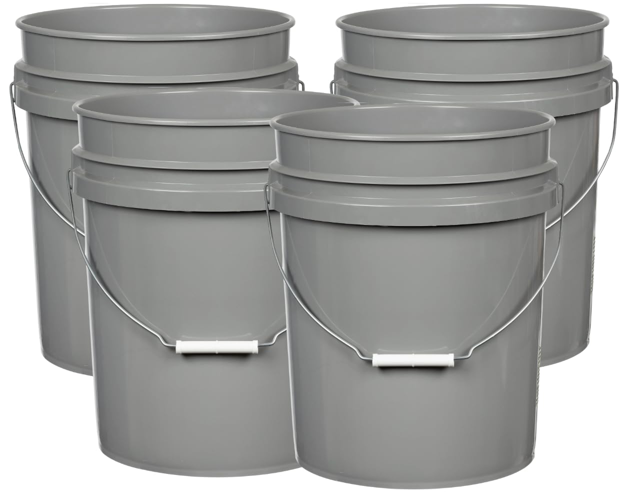 5 Gallon Premium HPDE Plastic Bucket (4 Count)