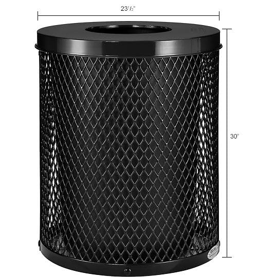 Outdoor Diamond Steel Trash Can