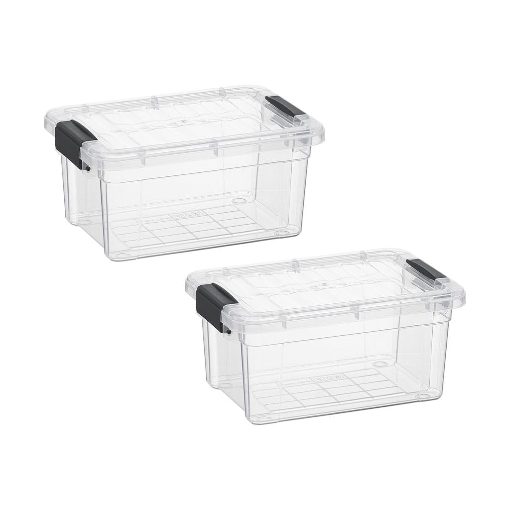 Clear Storage Bins with Lids (2 Count)