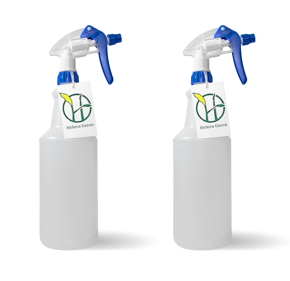Heavy Duty 32oz Plastic Spray Bottles for Cleaning (2 Count)