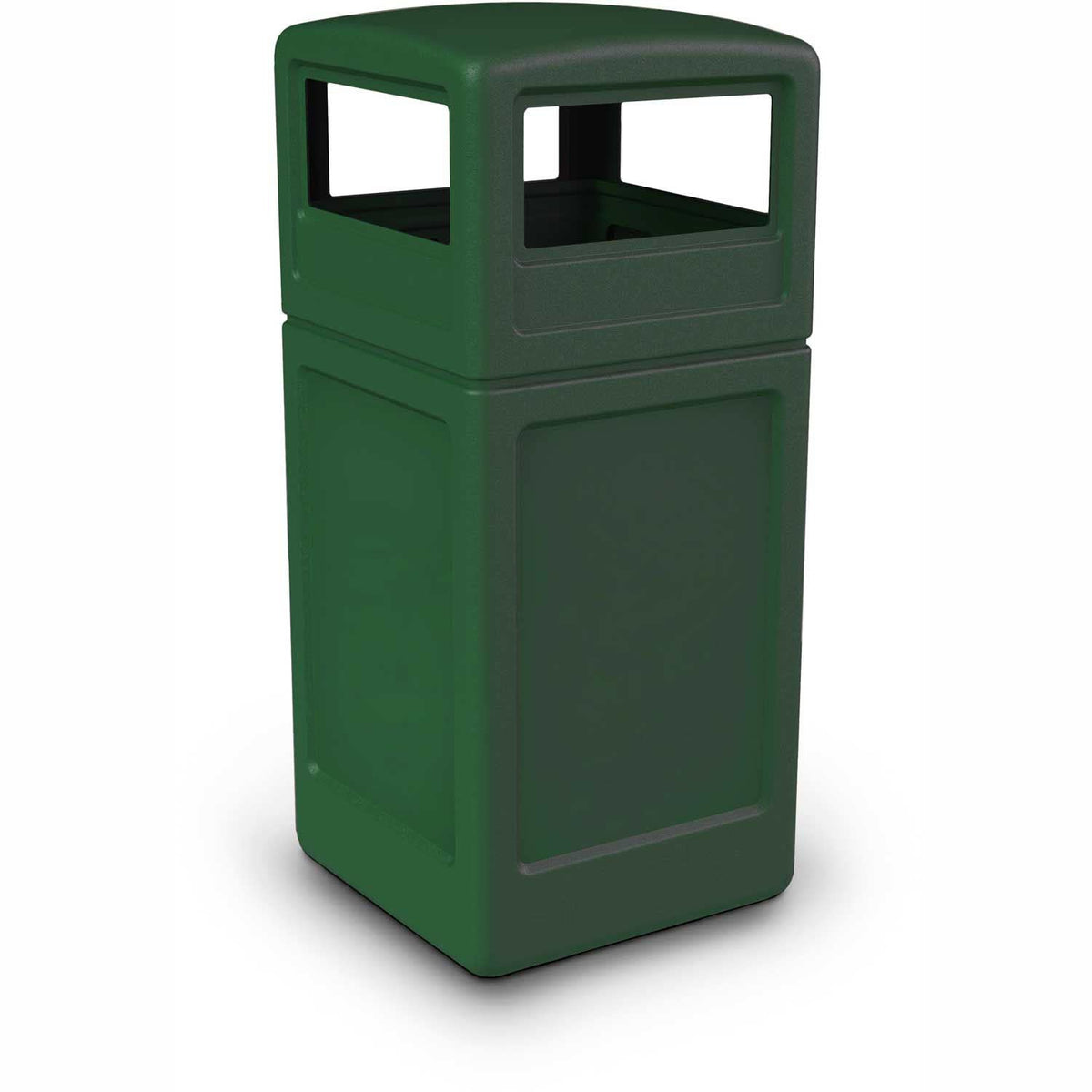 73295399 PolyTec 42 Gallon Square Waste Container with Dome Lid Color