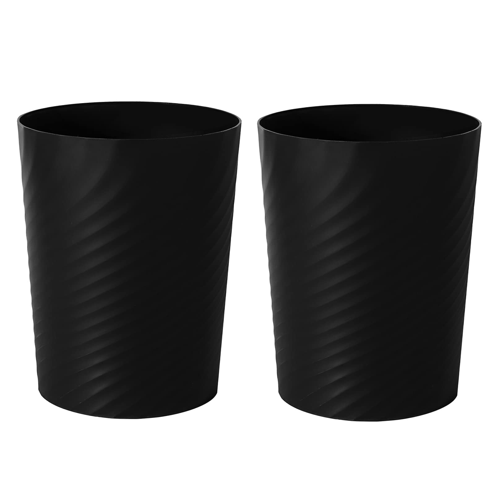 Plastic Small Bathroom Trash Can Wastebasket Garbage Can (2 Count)