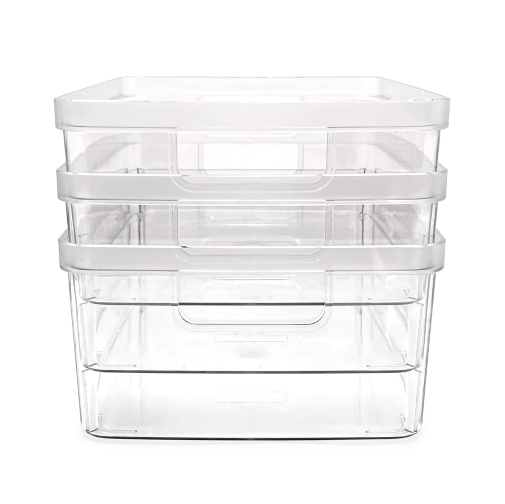 3 Pack Medium Clear Storage Bins (3 Count)