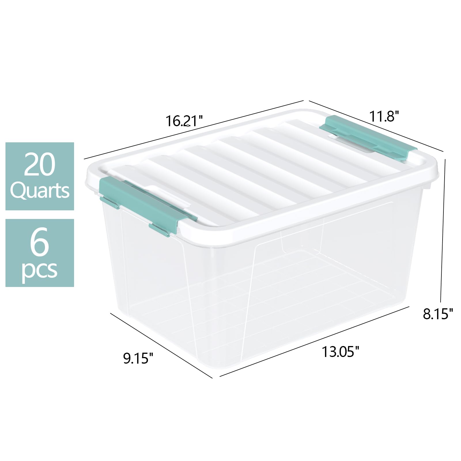 20 Quart Clear Latching Container Box