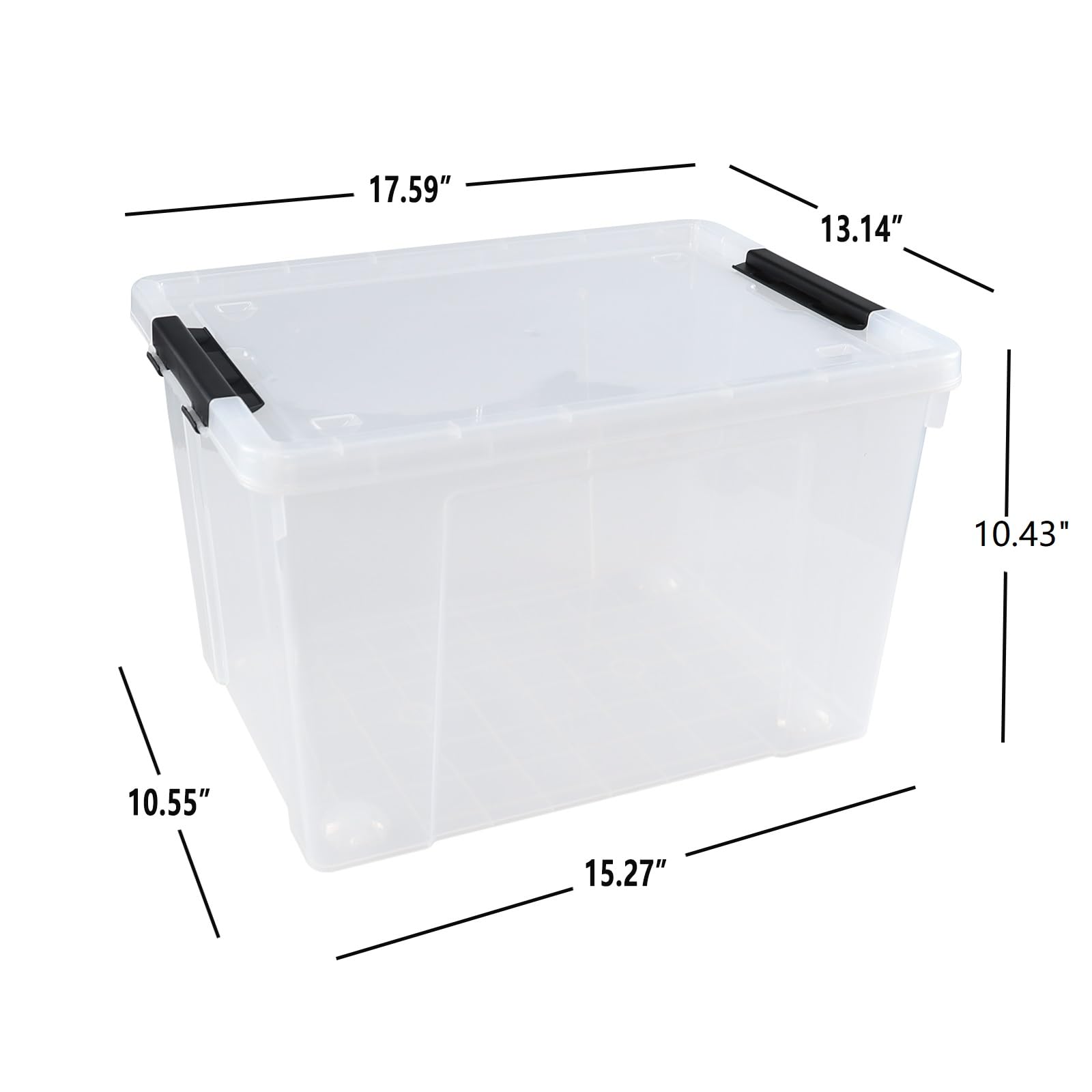 4 Pack Clear Storage Latch Bin with Lid (4 Count)