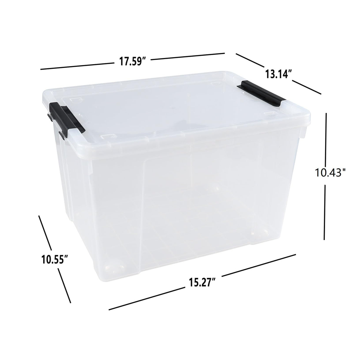 4 Pack Clear Storage Latch Bin with Lid (4 Count)