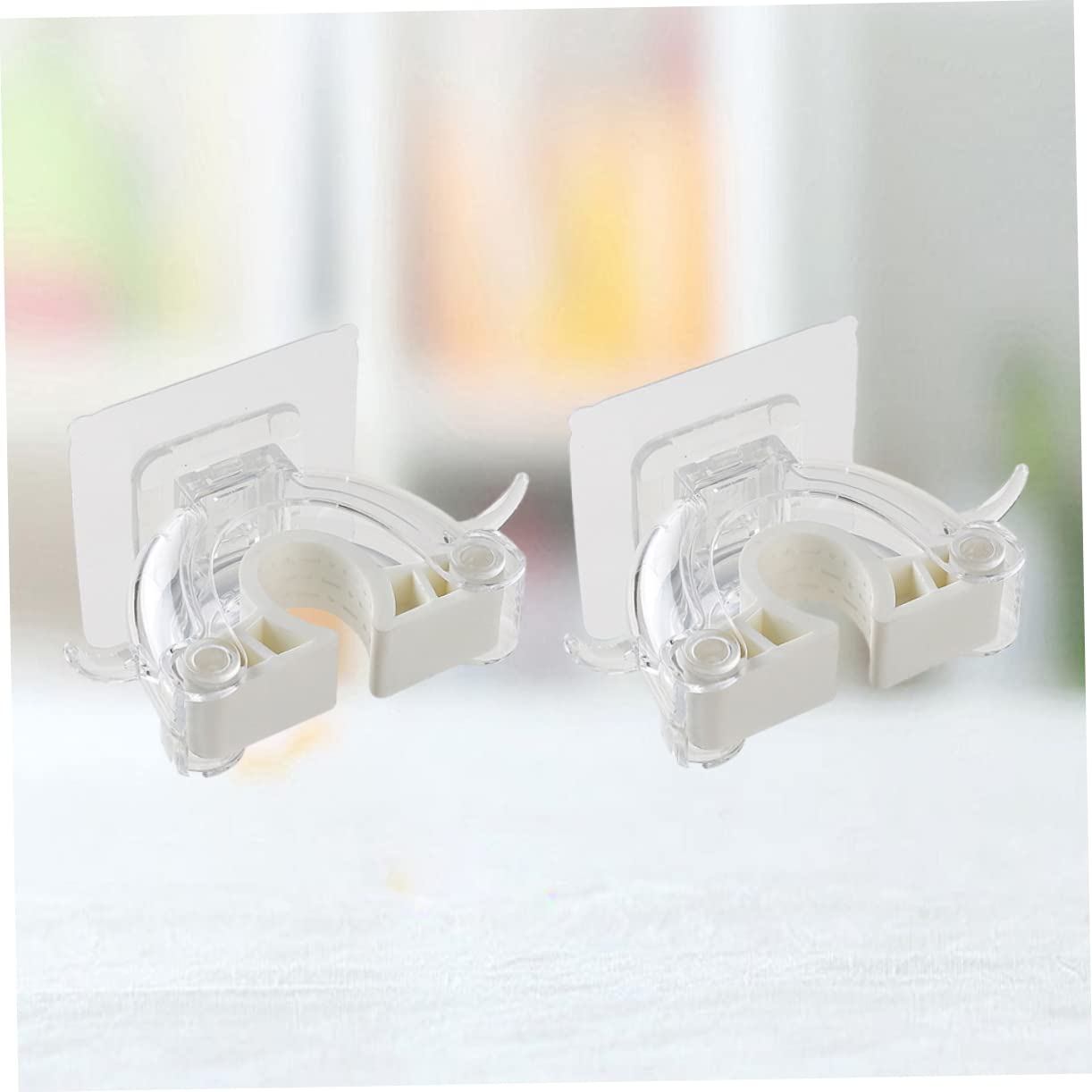 2pcs Mop Stand Broom Hanger Seamless Wall Mount Mop Holder Home Kitchen Bathroom Organizer