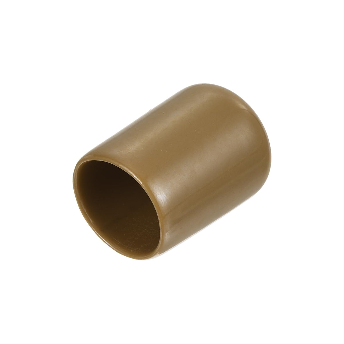 20pcs Rubber End Caps 14mm ID Vinyl PVC Round Tube Bolt Cap Cover Screw Thread Protectors Light Brown