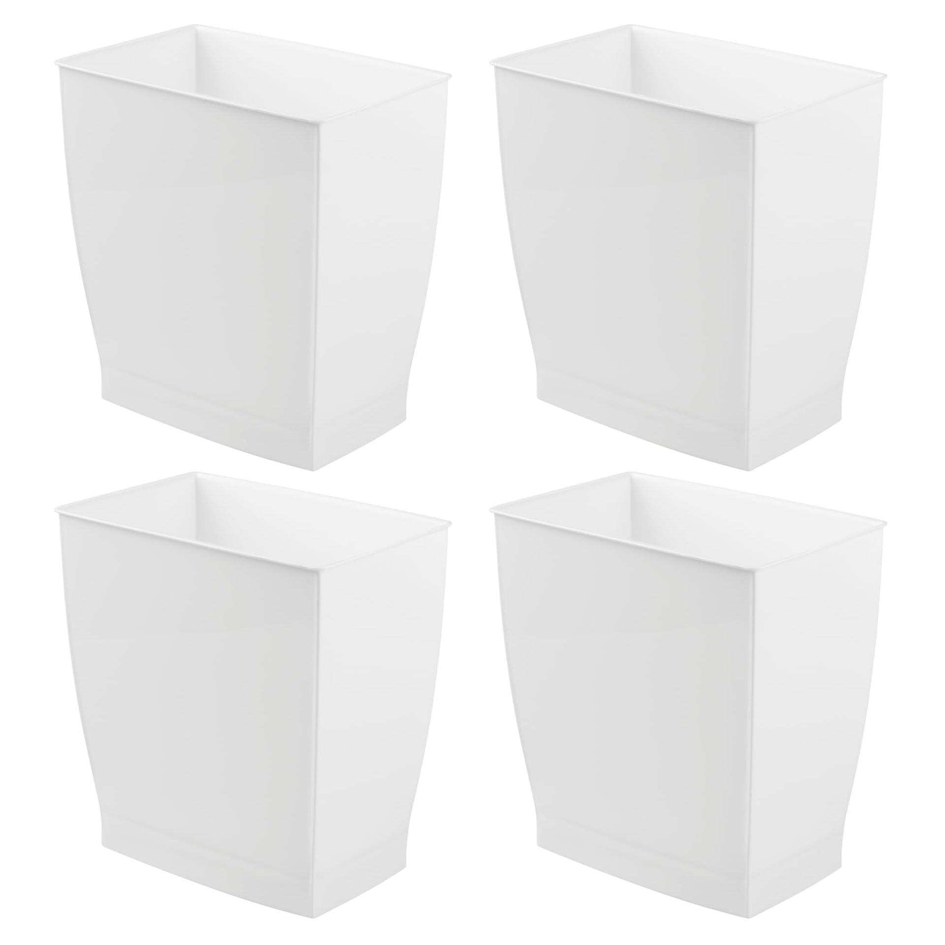 Small Plastic Bathroom Trash Can (4 Count)