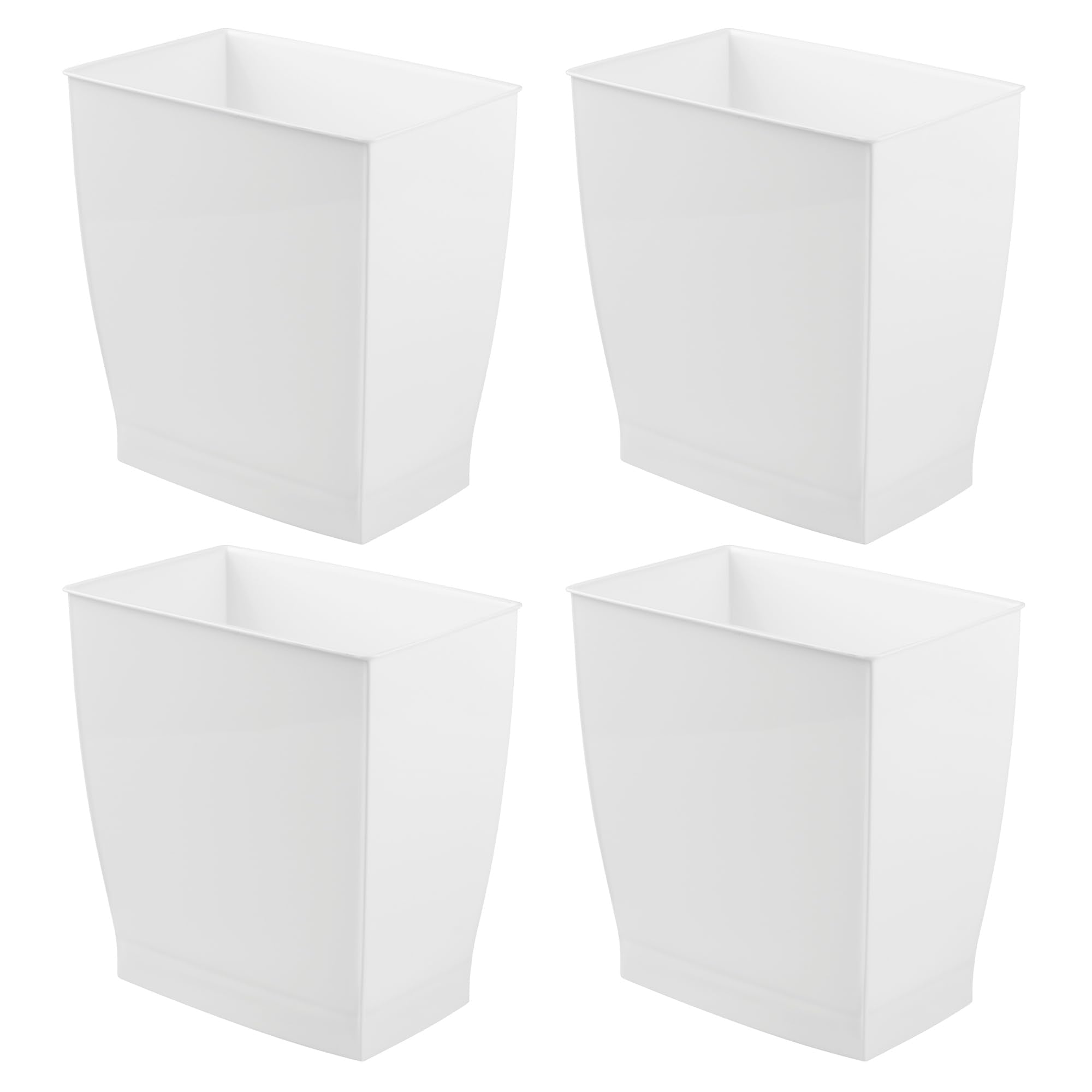 Small Plastic Bathroom Trash Can (4 Count)