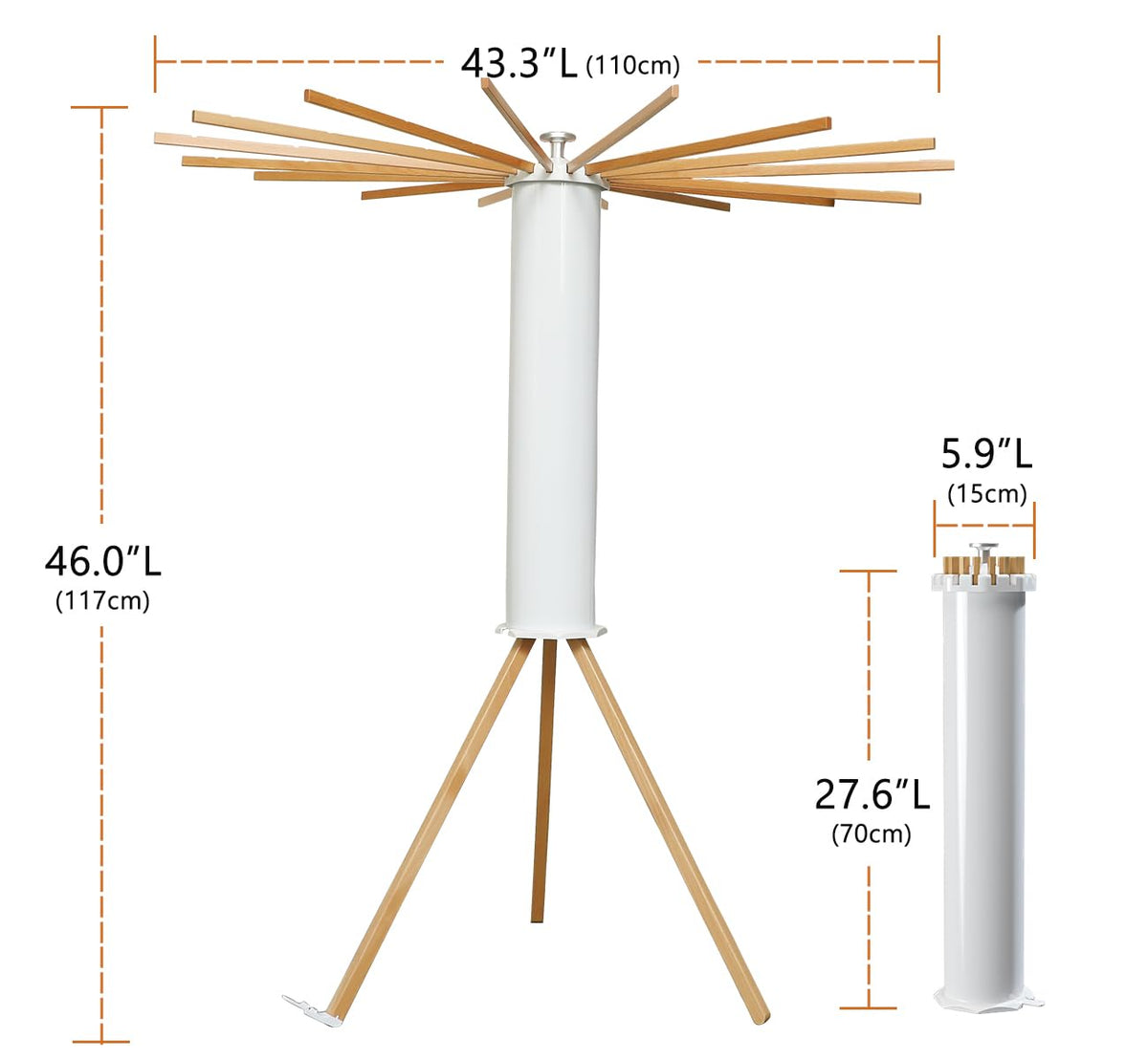 Cylinder Tripod Clothes Drying Rack