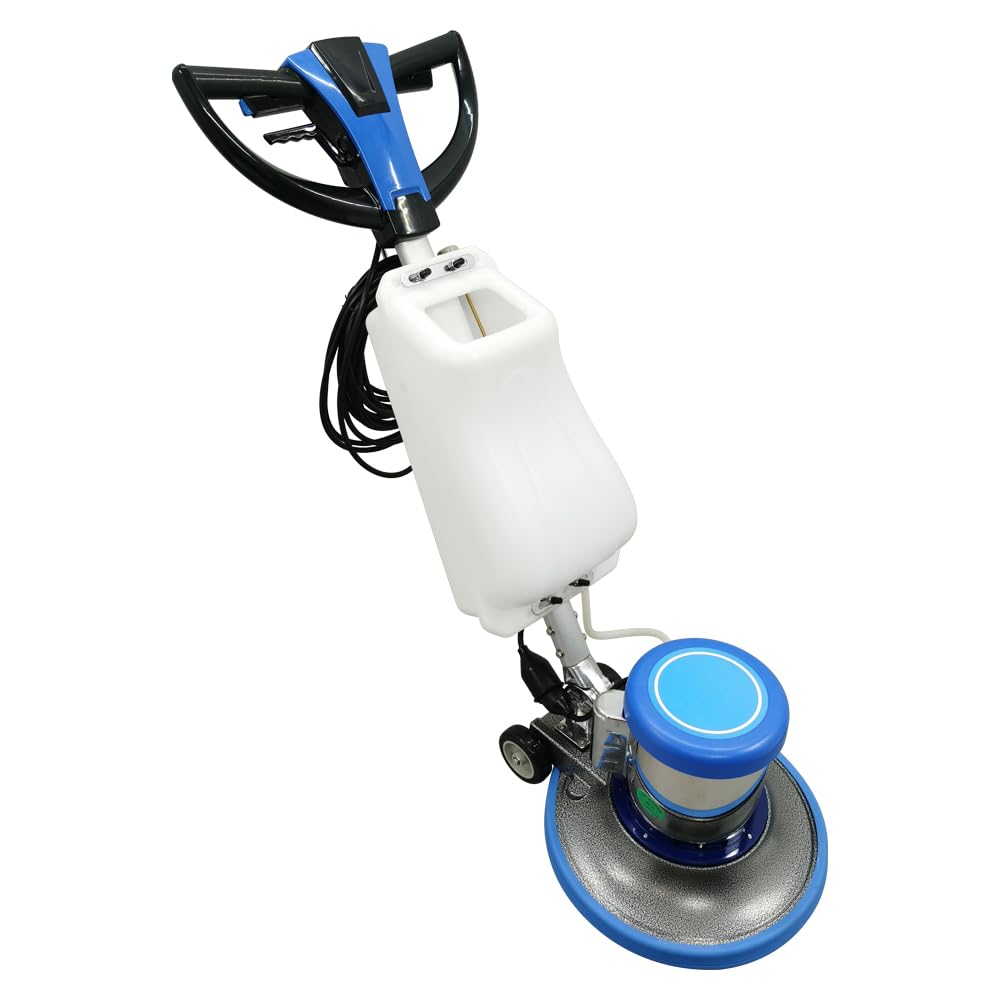 110V Floor Polisher Commercial Floor Scrubber Machine 17" Cleaning Path Carpet Buffer Scrubber with 3.1gal Water Tank 175Rpm 1100W