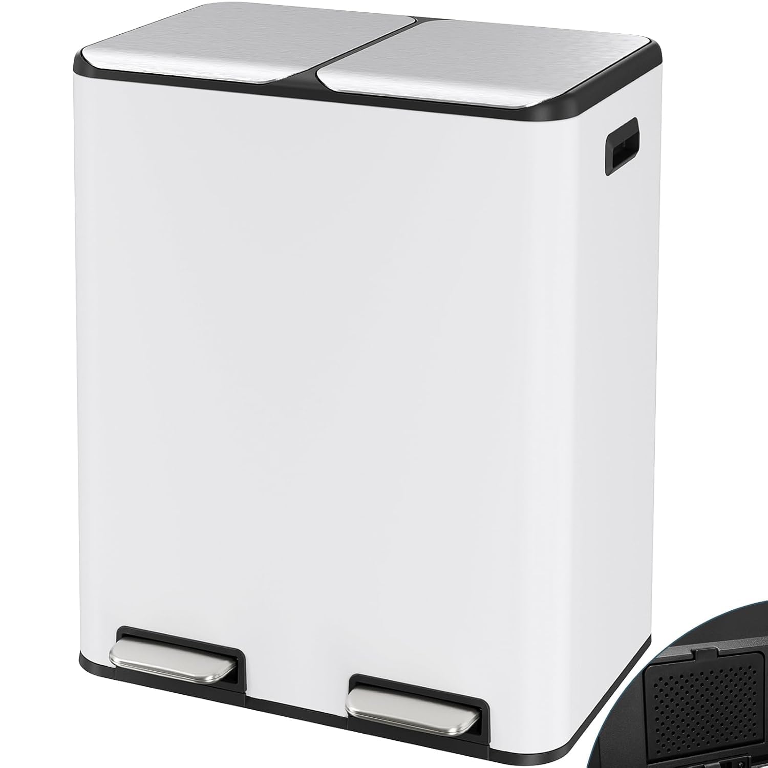 16Gal Dual Trash Can w (2 Count)