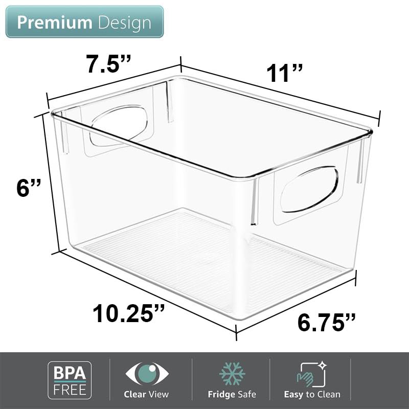 2 Pack Large Clear Plastic Storage Bins (2 Count)