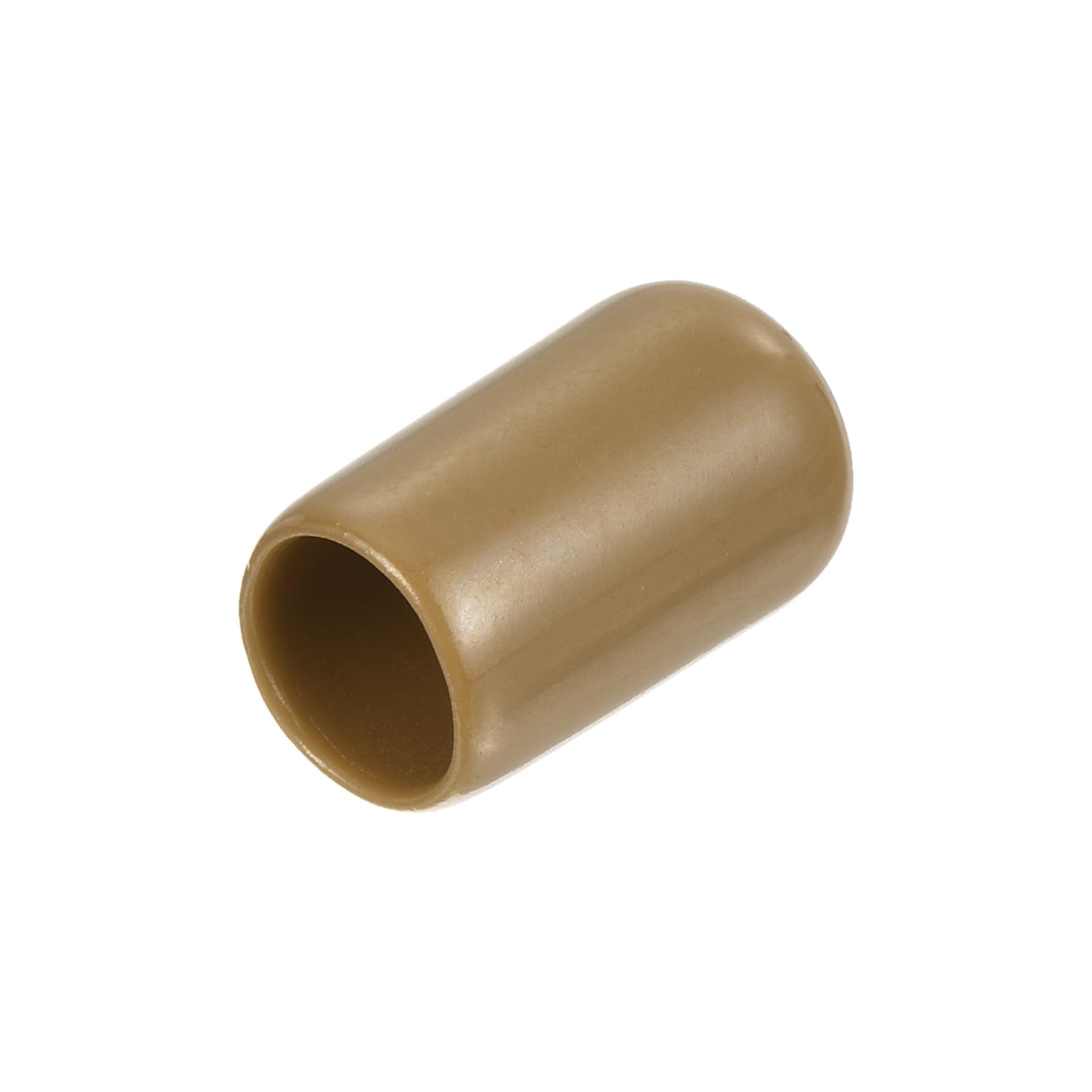 20pcs Rubber End Caps 8.5mm ID Vinyl PVC Round Tube Bolt Cap Cover Screw Thread Protectors Light Brown