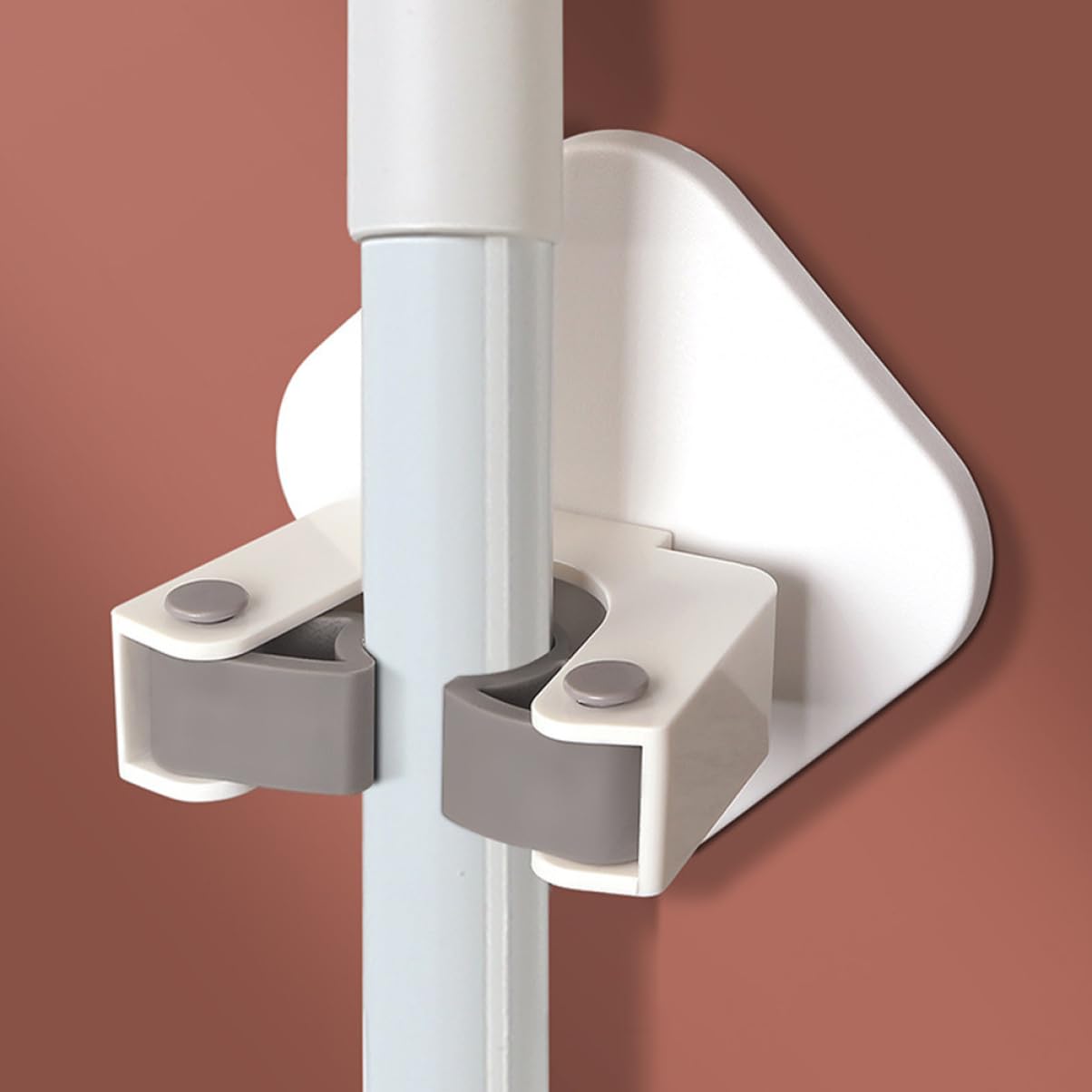 Self Adhesive Mop Hook Heavy Duty Wall Hanger for Brooms and Cleaning Tools and Easy Installation Without Drilling for Bathroom and Kitchen Use