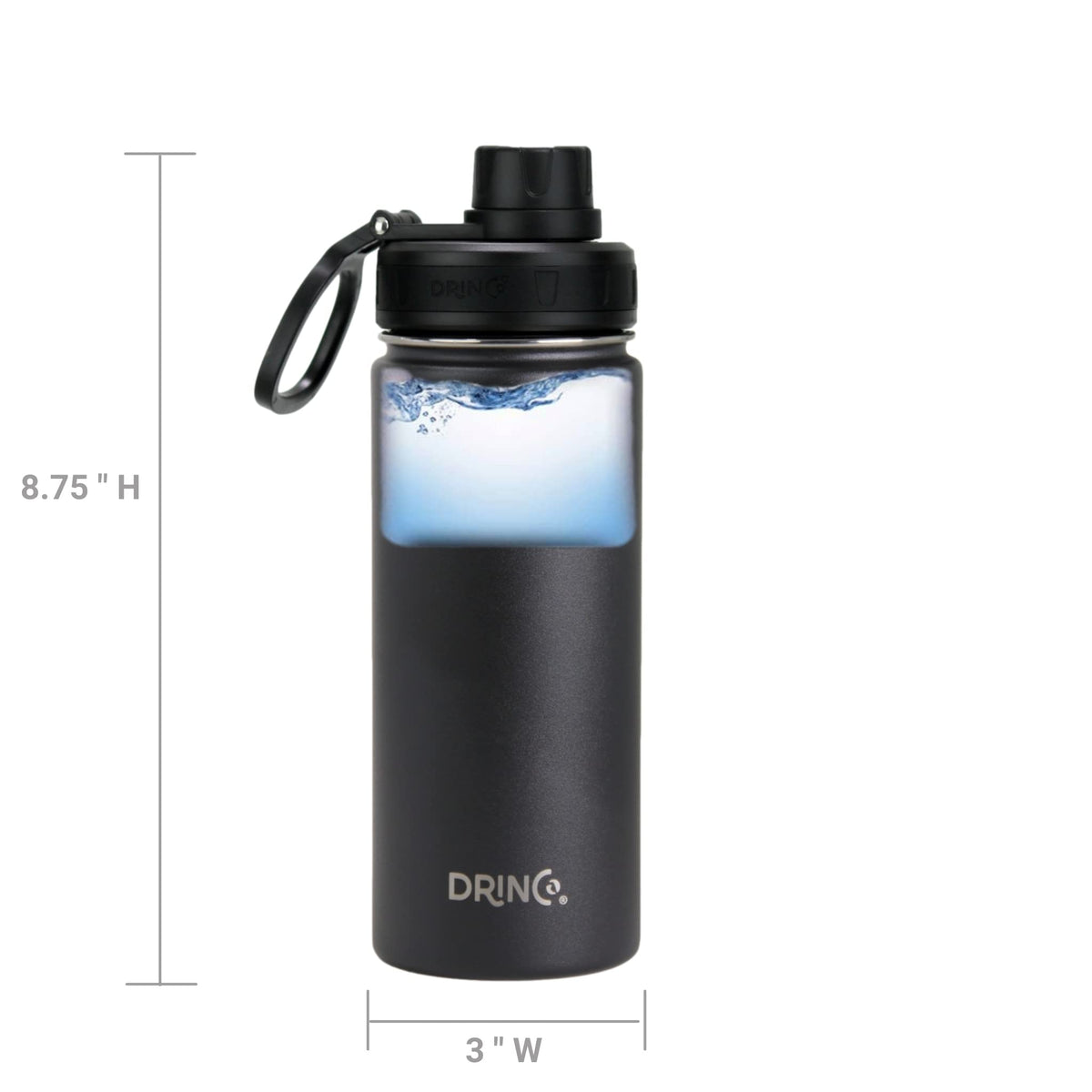 Stainless Steel Water Bottle Spout Lid Vacuum Insulated Double Wall Water Bottle Wide Mouth