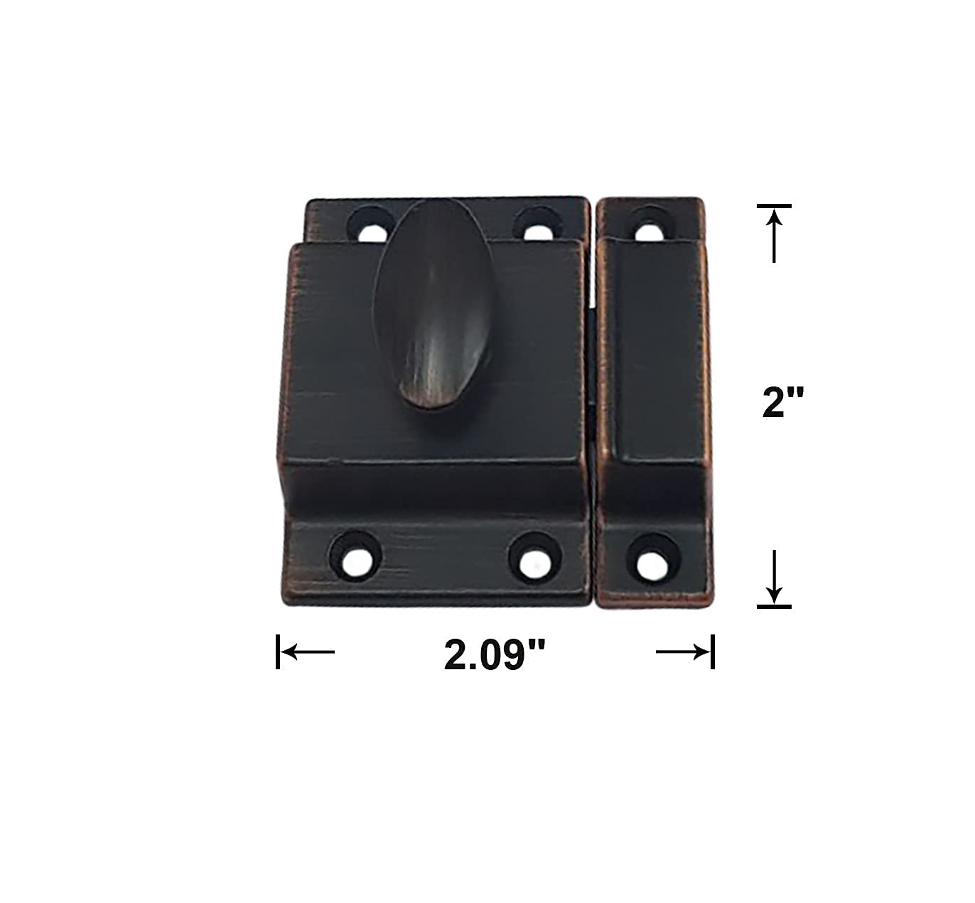 Traditional Large Oval Turn Cabinet Latch (4 Count)