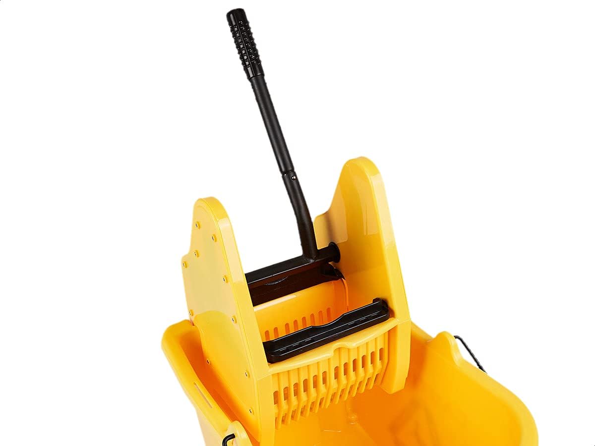 Floor Cleaning Rectangular Mop Bucket with Sturdy Down Press Wringer Combo