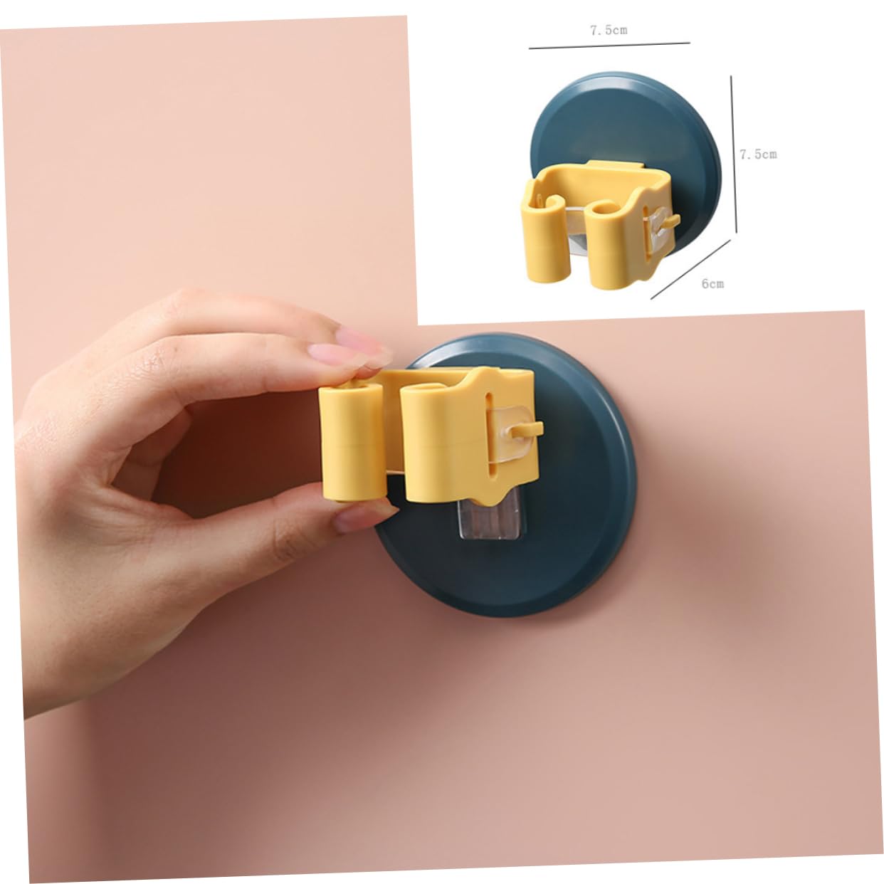 3pcs Space saving Mop Broom Clamp Wall Mount Suction Cup Gripper for Cleaning Tools No Drilling