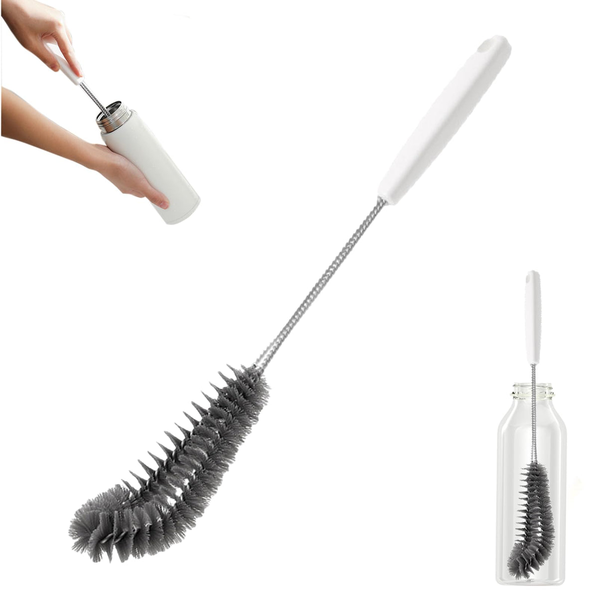 16 inches Long Handle Black Bottle Cleaning Brushes - ModHome Supplies
