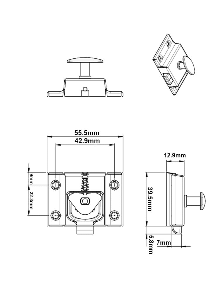 Oval Turn Cabinet Latch