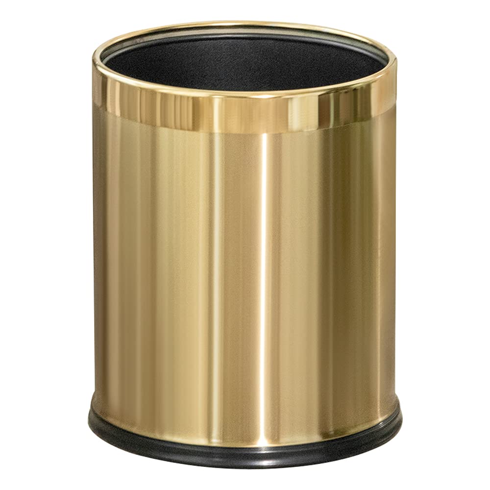 2.6Gallon 10L Brass Bathroom Trash Can