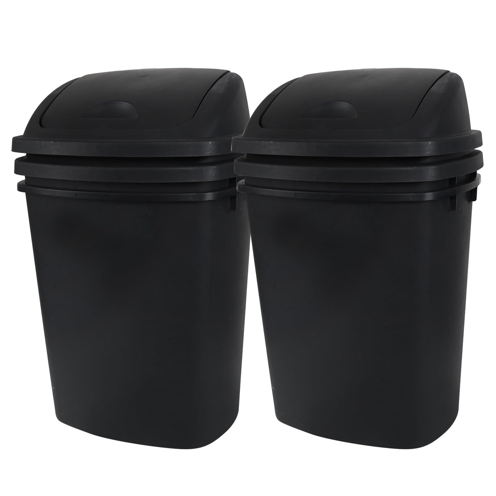 40L 10 Gallon Plastic Swing Lid Trash Garbage Cans (4 Count)