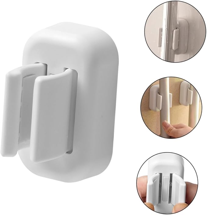 Bathroom Mop Holder Wall Mount Broom Organizer Adhesive Hooks for Home