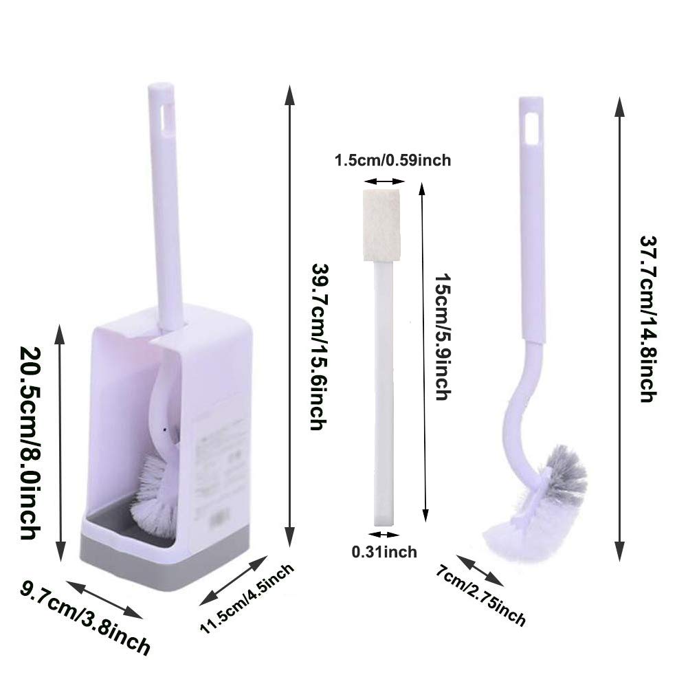 Marbarsse Bathroom Toilet Bowl Brush and Holder